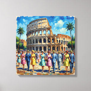 Romeins Colosseum Elegantie Scene Canvas Kunst