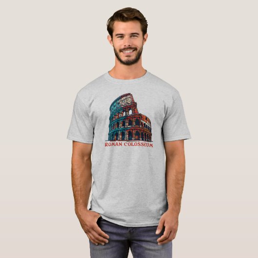 Romeins Colosseum, Italië T-shirt (Voorkant volledig)
