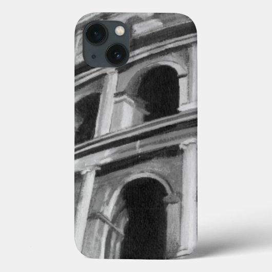 Romeins Colosseum met architectonische tekeningen Case-Mate iPhone Case (Achterkant)
