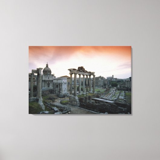 Romeins Forum bij zonsopgang Canvas Afdruk (Voorkant)
