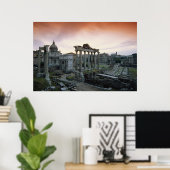 Romeins forum bij zonsopgang poster (Thuiskantoor)