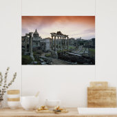 Romeins forum bij zonsopgang poster (Keuken)