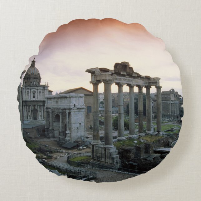 Romeins Forum bij zonsopgang Rond Kussen (Voorkant)