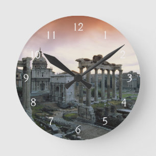 Romeins Forum bij zonsopgang Ronde Klok