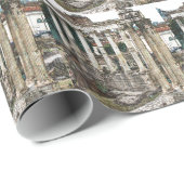 Romeins Forum in krijt Cadeaupapier (Rol Hoek)