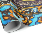 Romeins Italiaans Spaans Majolica Floral Decoupage Cadeaupapier (Rol Hoek)