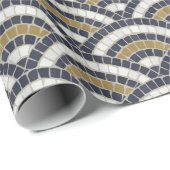 Romeins mozaïekgeometrisch patroon cadeaupapier (Rol Hoek)