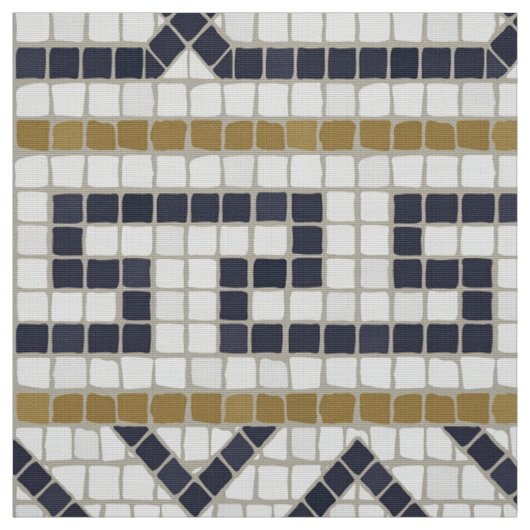 Romeins mozaïekgeometrisch patroon stof (Swatch)