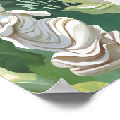 Romeins standbeeld | Waterverf botanische schilder Poster (Hoek)