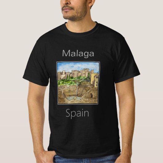Romeins theater, Malaga, Spanje T-shirt (Voorkant)