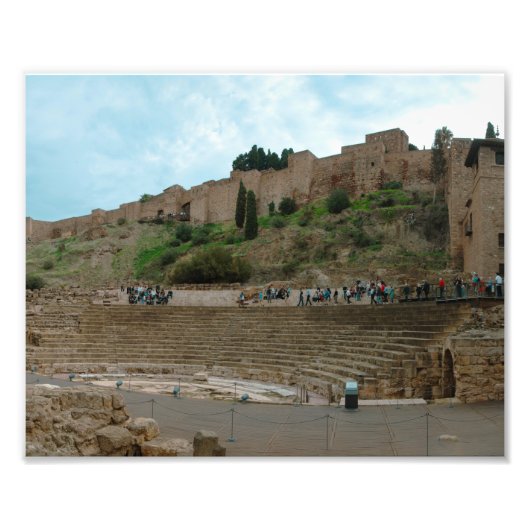 Romeins theater van Málaga Foto Afdruk (Voorkant)