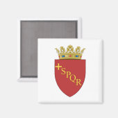 Romeins Wapen (SPQR) (Rome, Italië) Magneet (Voorkant / Achterkant)