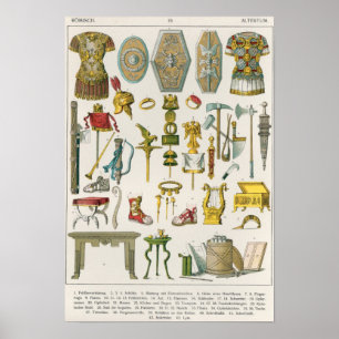 Romeinse Accessoires Poster
