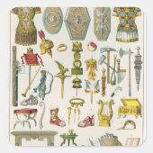 Romeinse Accessoires Vierkante Sticker (Voorkant)
