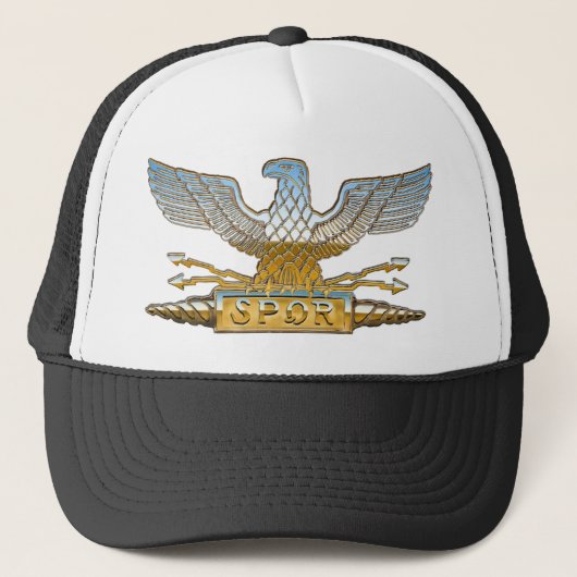 Romeinse Adelaar in Chroom Trucker Pet (Voorkant)