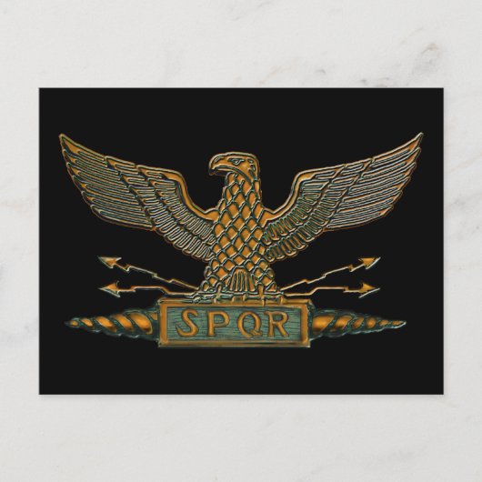Romeinse Adelaar Koperen Afwerking Briefkaart (Voorkant)