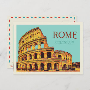 Romeinse afbeelding van het colosseum Italië Brief Briefkaart