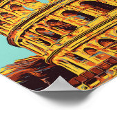 Romeinse afbeelding van het colosseum Italië Brief Poster (Hoek)