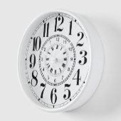 Romeinse analoge achterwaartse klok gezicht grappi (Hoek)