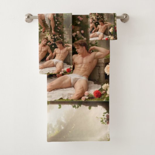 Romeinse baden neo-klassieke ontwerper bad handdoek (Insitu)