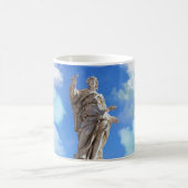 Romeinse beeldhouwkunst blauwe wolken koffiemok (Center)