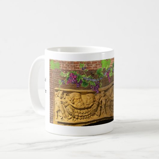 Romeinse beeldhouwkunst grappig citaat voor kunste koffiemok (Voorkant links)