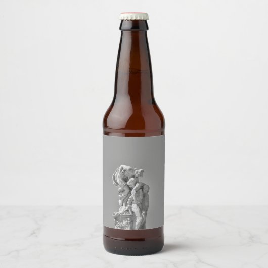 Romeinse beeldhouwwerken in moderne samenstelling bier etiket (Voorkant)