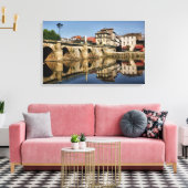 Romeinse brug bij Chaves, Portugal Canvas Afdruk (Insitu (Woonkamer))