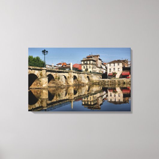 Romeinse brug bij Chaves, Portugal Canvas Afdruk (Voorkant)