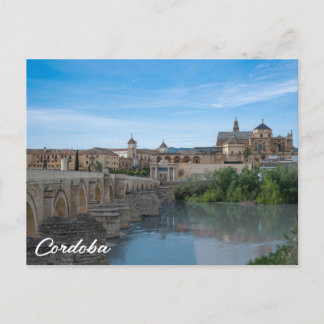 Romeinse brug en kathedraal in Cordoba, Spanje Briefkaart