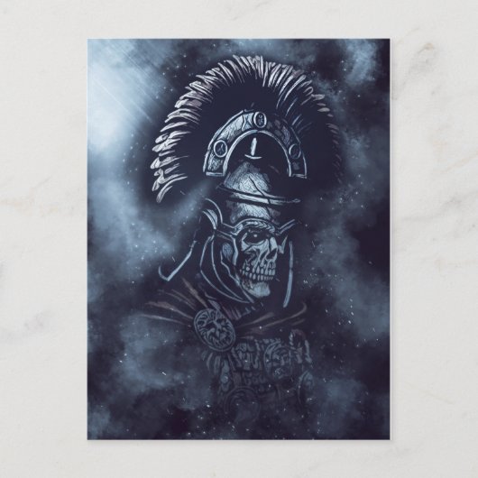 Romeinse Centurion schedel Middeleeuwse Gladiator  Briefkaart (Voorkant)