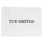 Romeinse Cijfer en Naam Boodschappentas Groot Cadeauzakje (Achterkant)