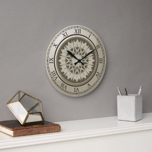 Romeinse cijfer vintage gouden rond grote klok