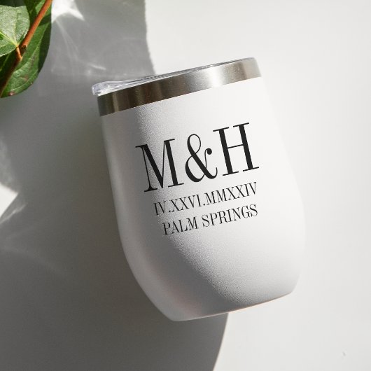 Romeinse cijfers datum, Initialen, stad bruiloft g