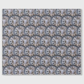 Romeinse cijfers  Gear Klok Cadeaupapier (Vlak)