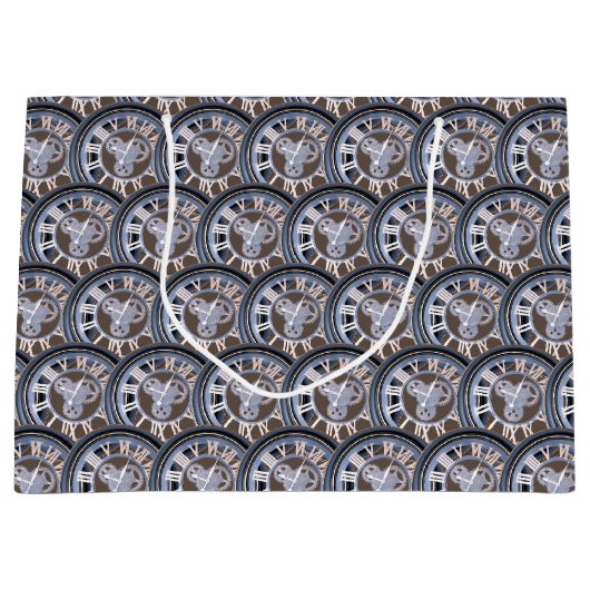 Romeinse cijfers  Gear Klok Groot Cadeauzakje (Voorkant)