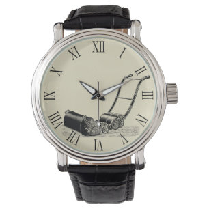 Romeinse cijfers illustratie Lawn Mower Horloge