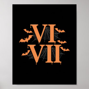 Romeinse Cijfers Vi Vii 67 Meme Gen Alpha Hallowee Poster