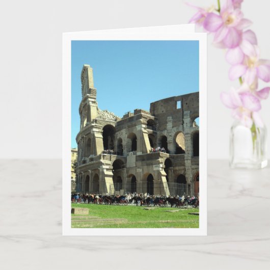 Romeinse Colosseum in Roma, Italië Kaart (Orchidee)