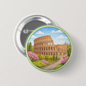 Romeinse Colosseum Ronde Button 5,7 Cm (Voorkant /achterkant)