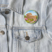 Romeinse Colosseum Ronde Button 5,7 Cm (In situ)