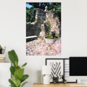 Romeinse fontein, Castello St. George, Alfama, Por Poster (Thuiskantoor)