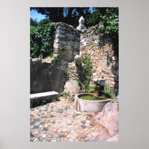 Romeinse fontein, Castello St. George, Alfama, Por Poster