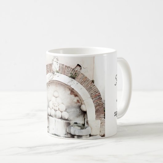 Romeinse fontein grappig citaat koffiemok (Voorkant rechts)