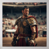 Romeinse generaal Maximus Gladiator in de Arena - Poster (Voorkant)