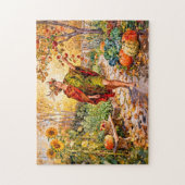 Romeinse God Faunus Herfsttuin Legpuzzel (Verticaal)