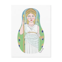 Romeinse godin Juno Matryoshka Briefkaart
