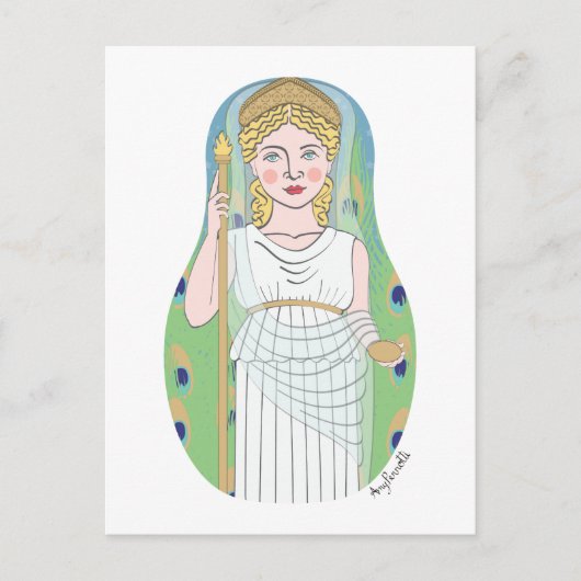 Romeinse godin Juno Matryoshka Briefkaart (Voorkant)