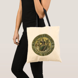 Romeinse Godin Justitia met Engelen door Raphael Tote Bag