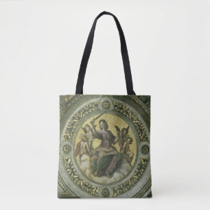 Romeinse Godin Justitia met Engelen door Raphael Tote Bag